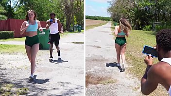 bangbros y. harley jade goes for a jog and someone follows her