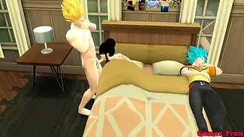 Dragon Ball Porn Hentai Vegeta Fucks Linda Esposa Chichi Perto de Seu Amigo e Marido e Cuckold Netorare