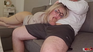 Unplanned sex Stepmom & Stepson Share a Couch